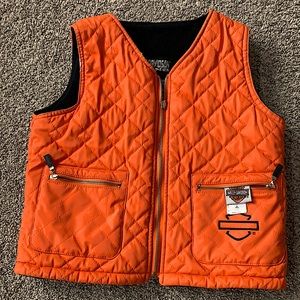 Orange Harley-Davidson kids vest